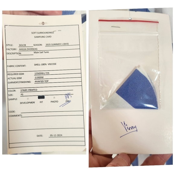 Soft Surroundings Main Sail Tunic Blue White Striped Photo Shoot Sample Petite S - Picture 11 of 16